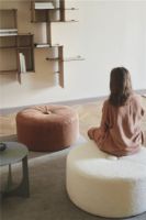 Billede af Bent Hansen Belly Puf Ø: 80 cm - Davos Læder Brown