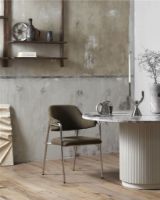 Billede af Nordal ALBERT Stol SH: 48 cm - Stainless Steel/Grøn Teddy