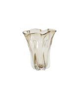 Billede af Nordal KOMNIO Vase H: 27 cm - Lys Brun Glas