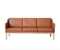 Billede af FDB Møbler J182 MK46 3 Personers Sofa L: 203 cm - Cognac Læder
