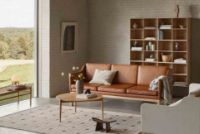 Billede af FDB Møbler J182 MK46 3 Personers Sofa L: 203 cm - Cognac Læder
