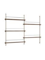 Billede af Moebe Magazine Shelving 123x162 cm - Smoked Oak/Warm Grey