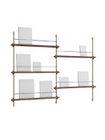 Billede af Moebe Magazine Shelving 123x162 cm - Smoked Oak/Warm Grey