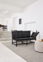 Billede af Fredericia Furniture 1789 2 Pers. Tremmesofa Højre L: 160 cm - Sort Omni Læder/Sort Lakeret