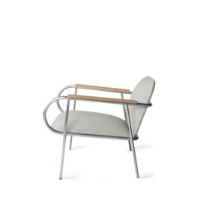 Billede af Eberhart Furniture Fausto Loungestol SH: 40 cm - Lys uld/Stål