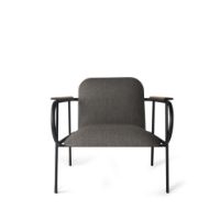 Billede af Eberhart Furniture Fausto Loungestol SH: 40 cm - Mørk uld/Stål