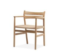 Billede af Bernstorffsminde Møbelfabrik BM2 Armstol SH: 46 cm - Oliebehandlet Eg/Natur Flet