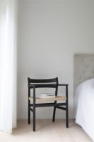 Billede af Bernstorffsminde Møbelfabrik BM2 Armstol SH: 46 cm - Sortlakeret Eg/Natur Flet