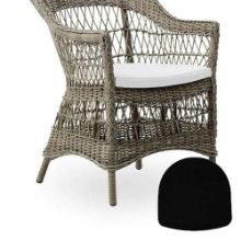 Billede af Sika-Design Hynde til Charlot & Marie Exterior Havestol 48x48 cm - B452 Tempotest Black 