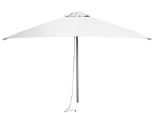 Billede af Cane-line Outdoor Habour Parasol Ø: 200 cm - White M. Parasolfod M. Hjul - Matt Grey Granite 