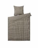 Billede af Juna Bæk&Bølge Sengetøj inkl. Pudebetræk 140x200 cm - Sort/Sand