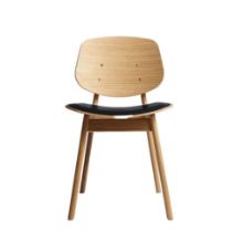 Billede af Ro Collection Pandora Spisebordsstol Sædepolstret SH: 44,4 cm - Oiled Oak/Sandard Black