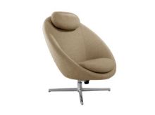 Billede af Cane-line Indoor Pace Loungestol inkl. Nakkehynde - Marsala Yellow/Polished Aluminium