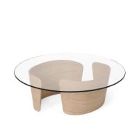 Billede af Sibast Furniture No 7 Loungebord 90x30 cm - Hvidolieret Eg/Glas