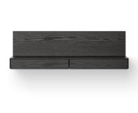 Billede af New Works Tana Wall Mounted Media Module 130x35,2 cm - Black Stained Oak
