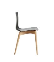 Billede af Labofa GROOVY Spisebordsstol Sædehøjde: 47 cm - Sort/Sortlakeret Eg OUTLET