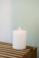 Billede af Sirius Sille Genopladelige LED Stearinlys 10x12,5 cm - Hvid