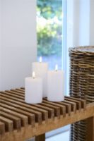 Billede af Sirius Sille Genopladelige LED Stearinlys 10x25 cm - Hvid