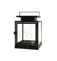 Billede af Sirius Lui Solar Lanterne H: 28 cm - Sort/Klar Glas