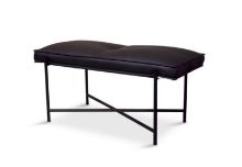 Billede af HANDVÄRK FURNITURE Piano Bench L: 95 cm - Sort/Sort Læder
