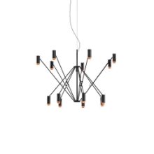 Billede af Lampefeber The W Pendel Ø: 120-200cm - Sort/Terracotta
