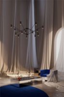 Billede af Lampefeber The W Pendel Ø: 120-200cm - Sort/Terracotta
