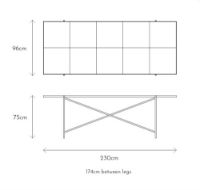 Billede af HANDVÄRK FURNITURE Spisebord 230 L: 230 D: 96 H: 74 cm - Sort Stel / Grøn Marmor