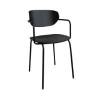 Billede af Hübsch Arch Dining Chair SH: 47 cm - Black   OUTLET