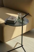 Billede af &Tradition Halten SH9 Side Table H: 65,7 cm - Warm Black Steel/Verde Guatemala Marble