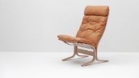 Billede af LK Hjelle Siesta Classic Lænestol Høj SH: 45 cm - Nature/Vintage Cognac