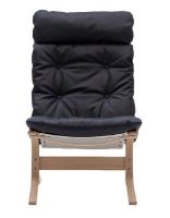 Billede af LK Hjelle Siesta Classic Lænestol Høj SH: 45 cm - Nature/Vintage Black Soft