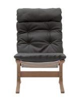 Billede af LK Hjelle Siesta Classic Lænestol Høj SH: 45 cm - Nature/Prescott Greyshadow