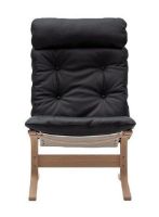 Billede af LK Hjelle Siesta Classic Lænestol Høj SH: 45 cm - Nature/Prescott Black Ink