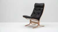 Billede af LK Hjelle Siesta Classic Lænestol Høj SH: 45 cm - Nature/Hemsen Anilin Black