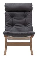 Billede af LK Hjelle Siesta Classic Lænestol Høj SH: 45 cm - Nature/Elmo Rustical Grey
