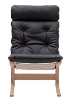 Billede af LK Hjelle Siesta Classic Lænestol Høj SH: 45 cm - Nature/Elmo Rustical Black