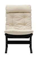 Billede af LK Hjelle Siesta Classic Lænestol Høj SH: 45 cm - Black/Prescott Ivory