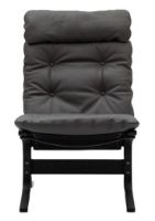 Billede af LK Hjelle Siesta Classic Lænestol Høj SH: 45 cm - Black/Prescott Greyshadow