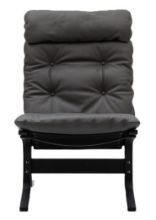 Billede af LK Hjelle Siesta Classic Lænestol Høj SH: 45 cm - Black/Prescott Greyshadow