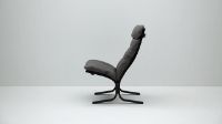 Billede af LK Hjelle Siesta Classic Lænestol Høj SH: 45 cm - Black/Prescott Greyshadow