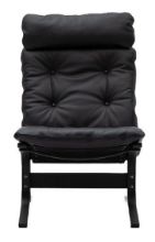 Billede af LK Hjelle Siesta Classic Lænestol Høj SH: 45 cm - Black/Prescott Black Ink