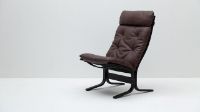 Billede af LK Hjelle Siesta Classic Lænestol Høj SH: 45 cm - Black/Hemsen Anilin Brown
