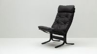 Billede af LK Hjelle Siesta Classic Lænestol Høj SH: 45 cm - Black/Hemsen Anilin Black