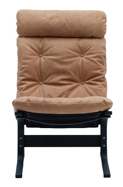 Billede af LK Hjelle Siesta Classic Lænestol Høj SH: 45 cm - Black/Dunes Camel
