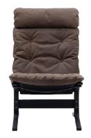 Billede af LK Hjelle Siesta Classic Lænestol Høj SH: 45 cm - Black/Dunes Dark Brown