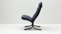 Billede af LK Hjelle Siesta Classic Lænestol Høj SH: 45 cm - Black/Elmo Rustical Blue