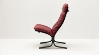Billede af LK Hjelle Siesta Classic Lænestol Høj SH: 45 cm - Black/Elmo Rustical Red