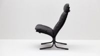 Billede af LK Hjelle Siesta Classic Lænestol Høj SH: 45 cm - Black/Elmo Rustical Black