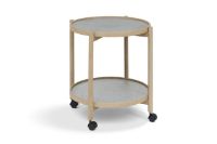 Billede af Thomsen Furniture 5058 James Bakkebord 50x58 cm - Eg/Mørkegrå/Granitgrå