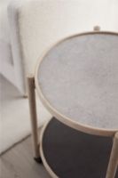 Billede af Thomsen Furniture 5058 James Bakkebord 50x58 cm - Eg/Mørkegrå/Granitgrå